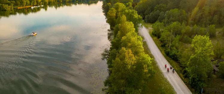 Paysage naturel des bords de Saône - Ain