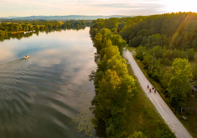 Paysage naturel des bords de Saône - Ain