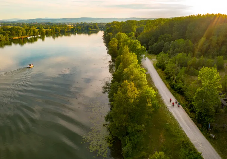 Paysage naturel des bords de Saône - Ain